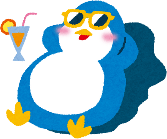 Illustration of a Sunburned Penguin with Sunglasses